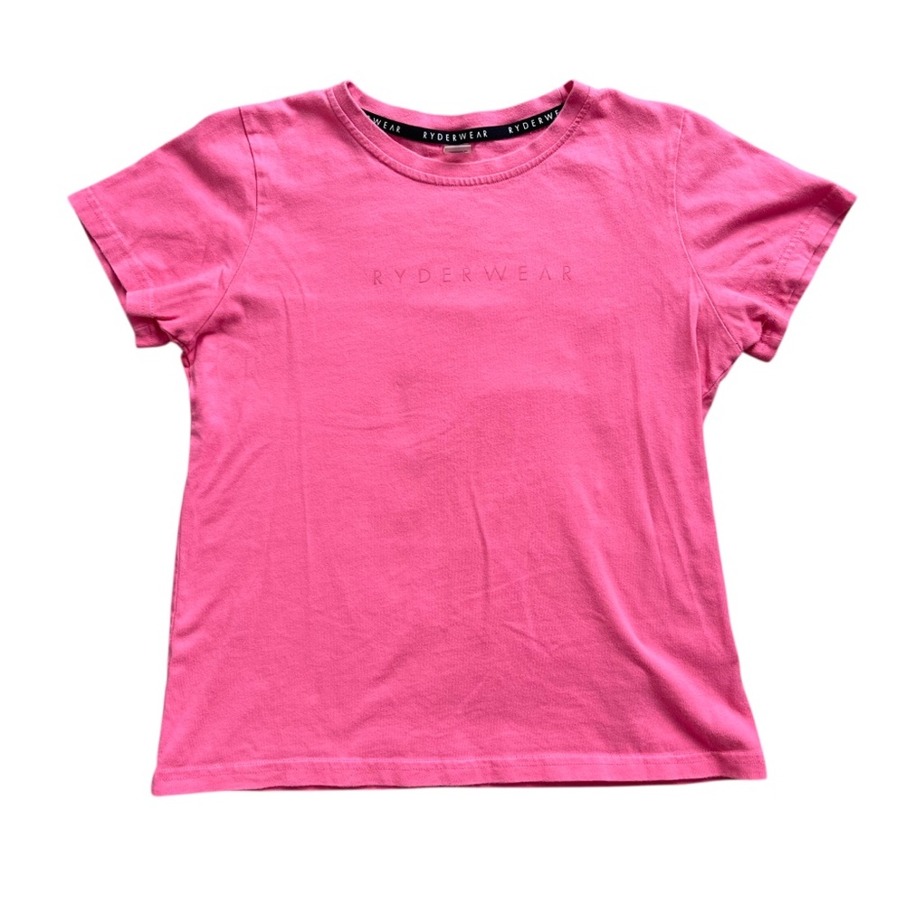 Ryderwear Pink Baby Doll Fitted Graphic Tee Women’s Medium 100% Cotton